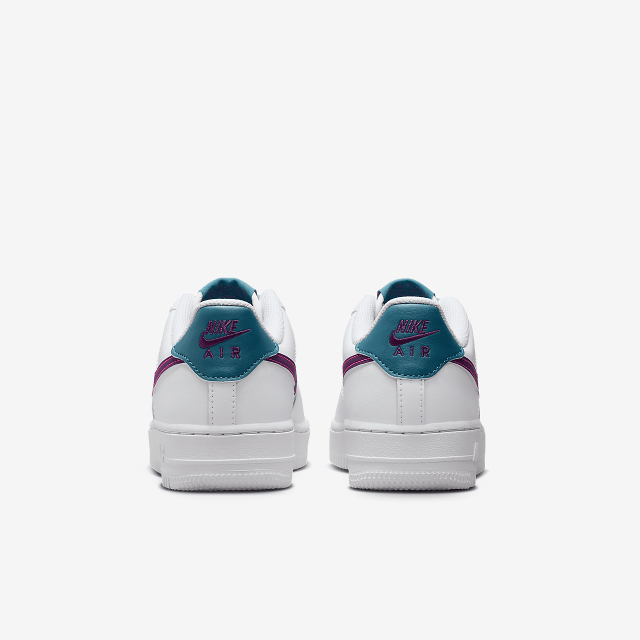 Nike Air Force 1 sneaker Wit/Hyper Pink/Aquamarine/Viotech