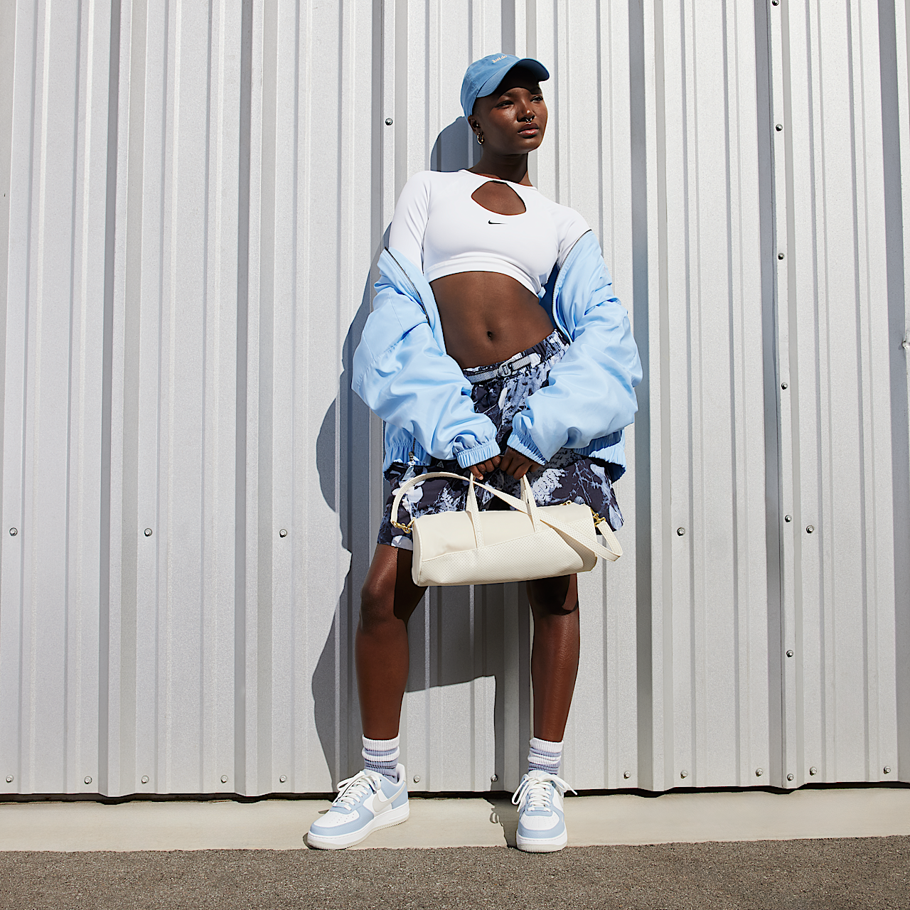 Nike Air Force 1 sneaker Light Armory Blue/Summit White/Light Bone