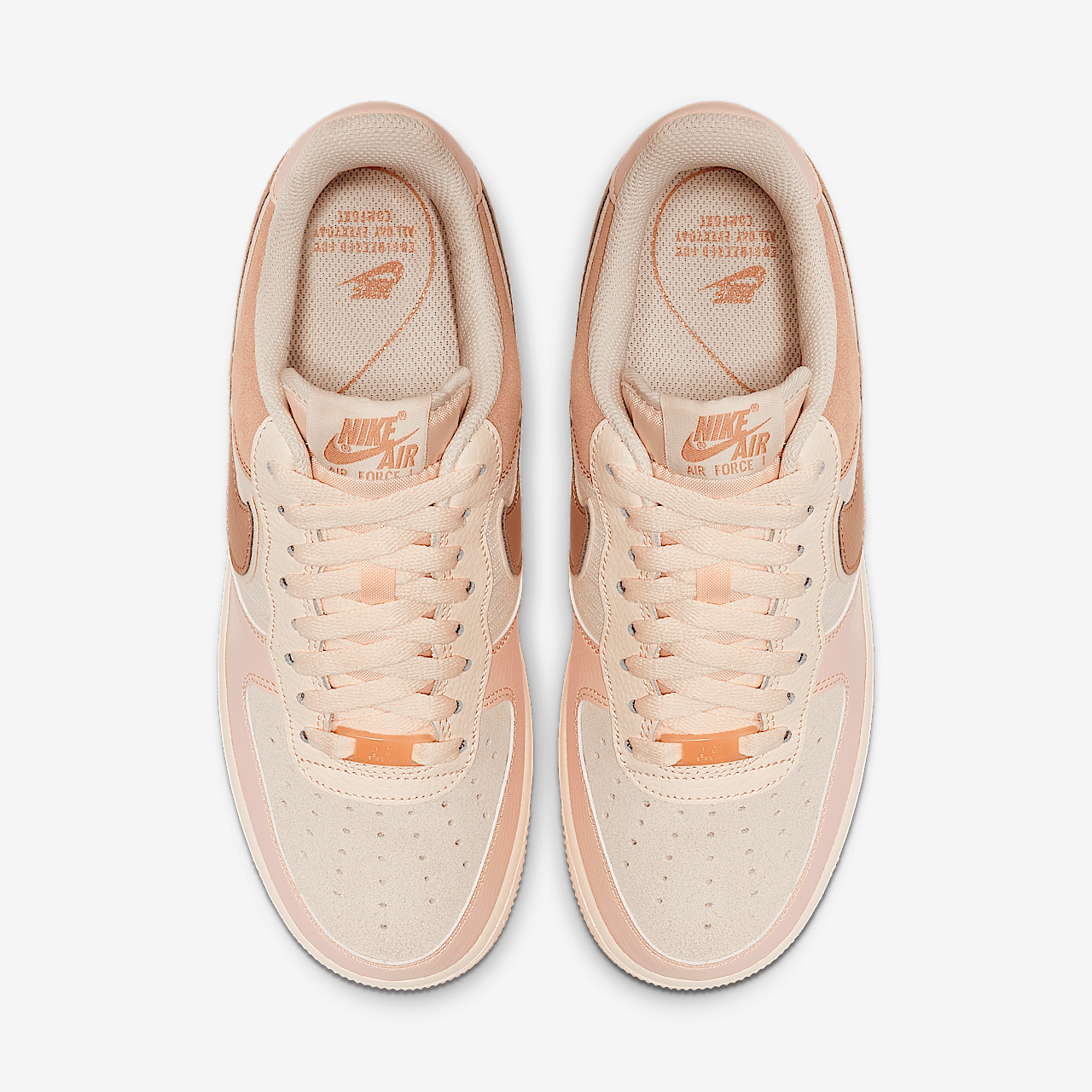 Nike Air Force 1 sneaker Washed Coral/Guava Ice/Rose Gold