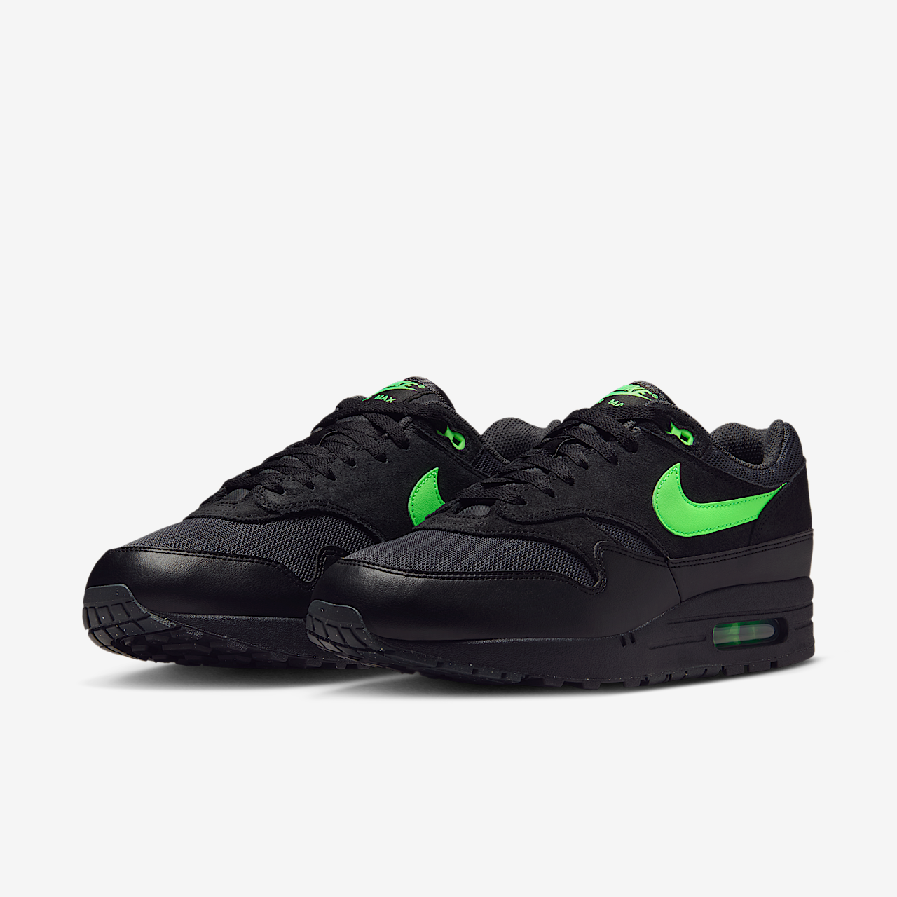 Nike Air Max 1 sneaker Anthracite/Zwart/Green Strike