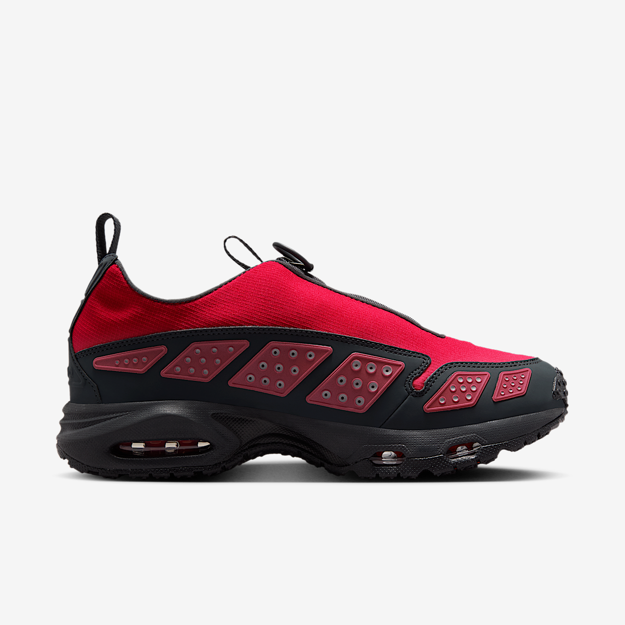 Nike Air Max SNDR sneaker Hyper Crimson/Fire Red/Zwart/Dark Smoke Grey