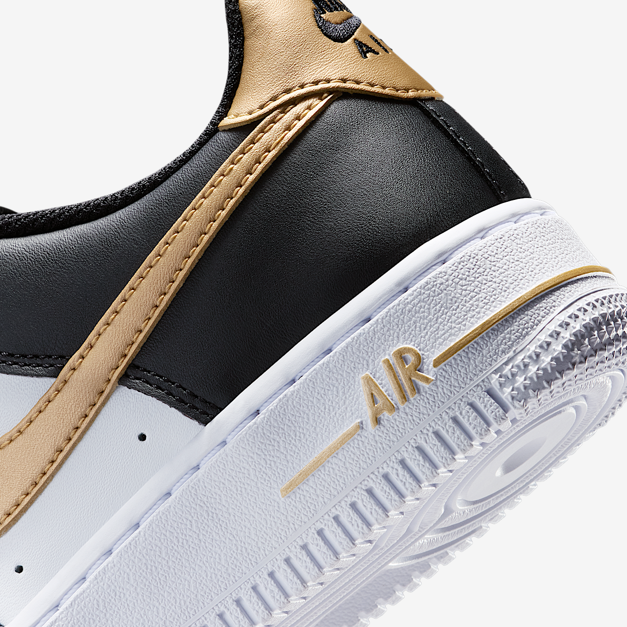 Nike Air Force 1 sneaker Zwart/Zwart/Wit/Metallic Gold