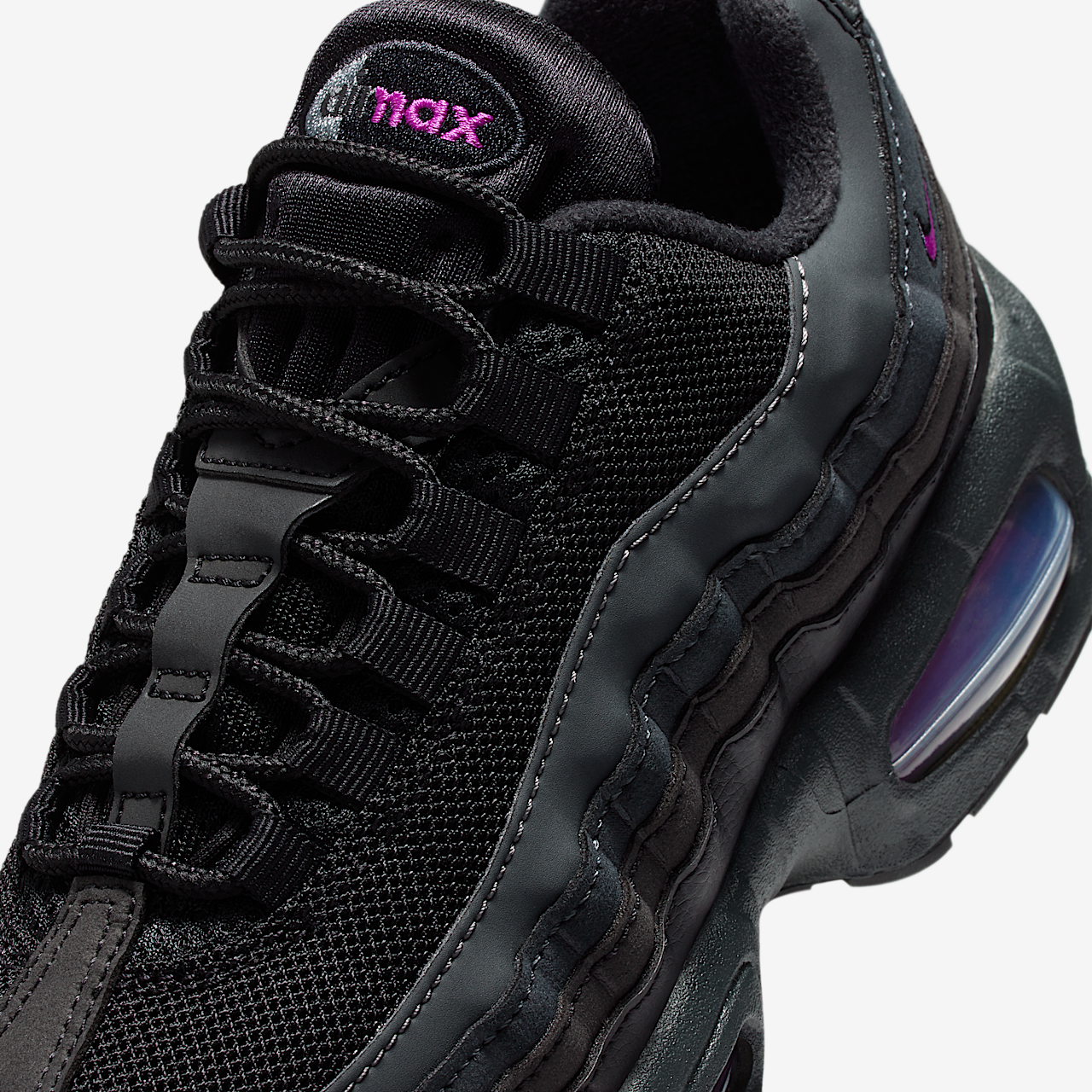 Nike Air Max 95 sneaker Zwart/Off Noir/Smoke Grey/Vivid Purple