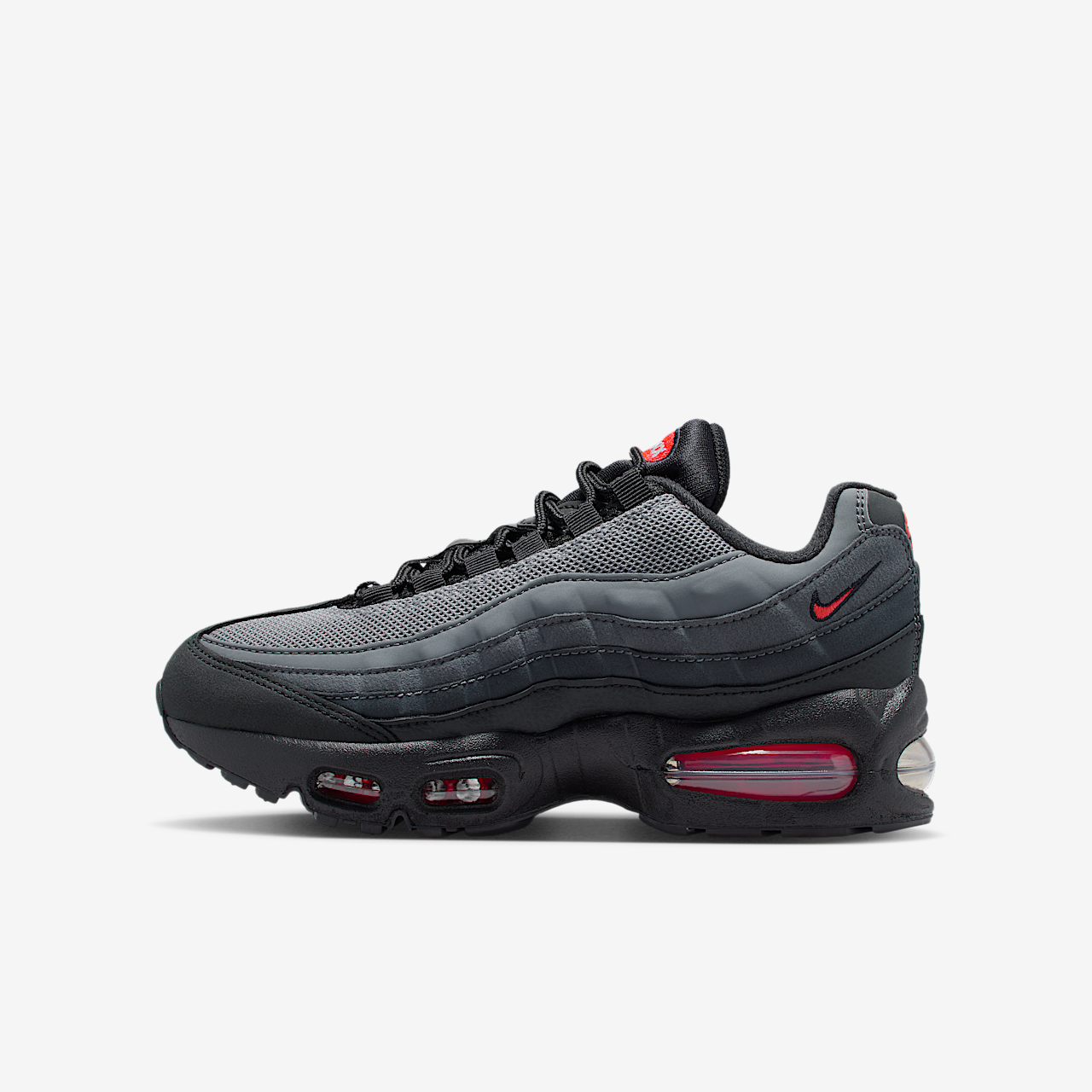Nike Air Max 95 sneaker Zwart/Anthracite/Iron Grey/Bright Crimson