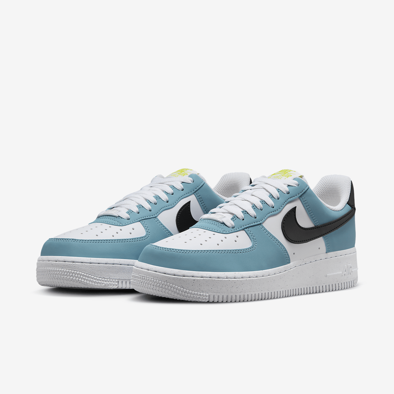 Nike Air Force 1 sneaker Denim Turquoise/Wit/Cyber/Zwart