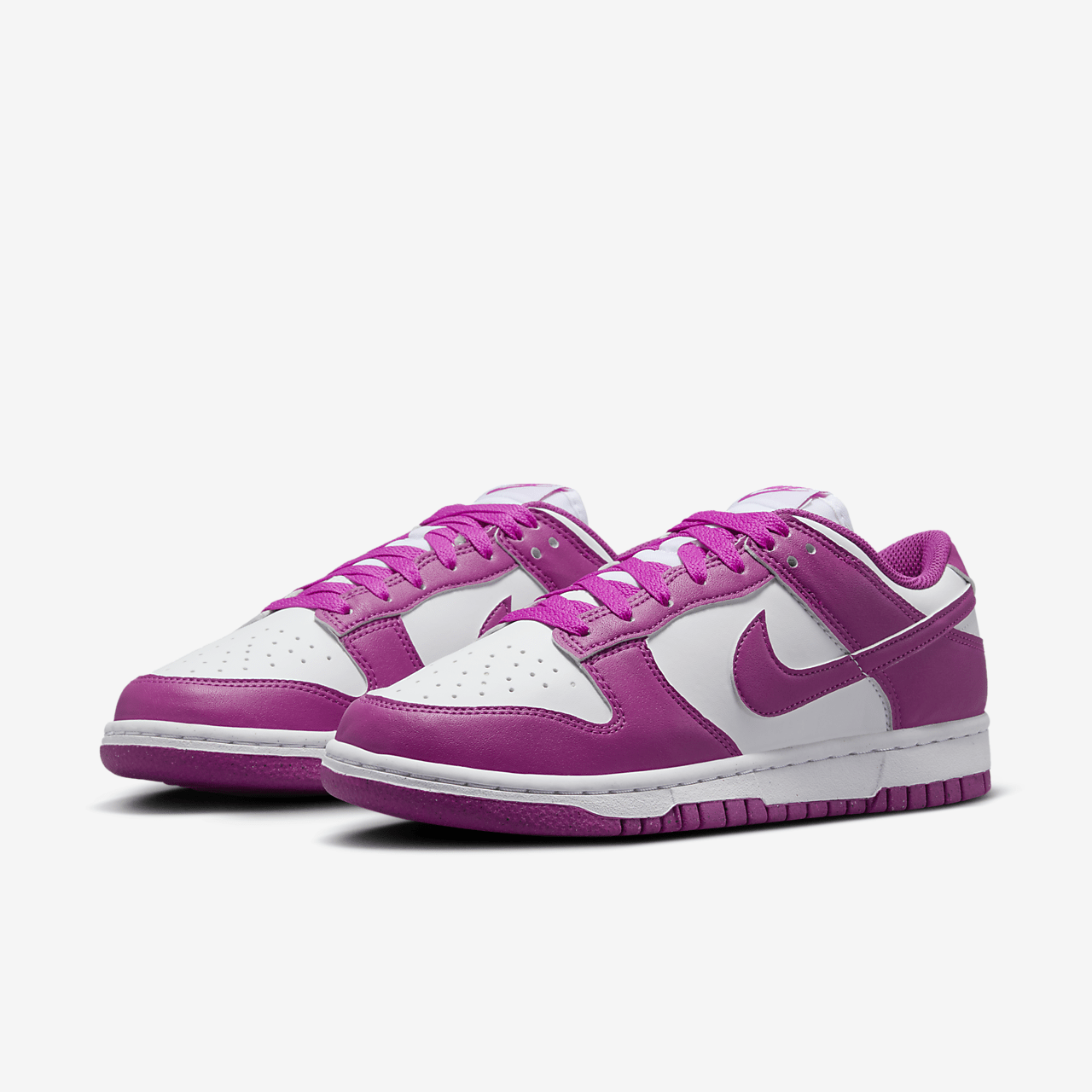 Nike Dunk Low sneaker Wit/Hot Fuchsia