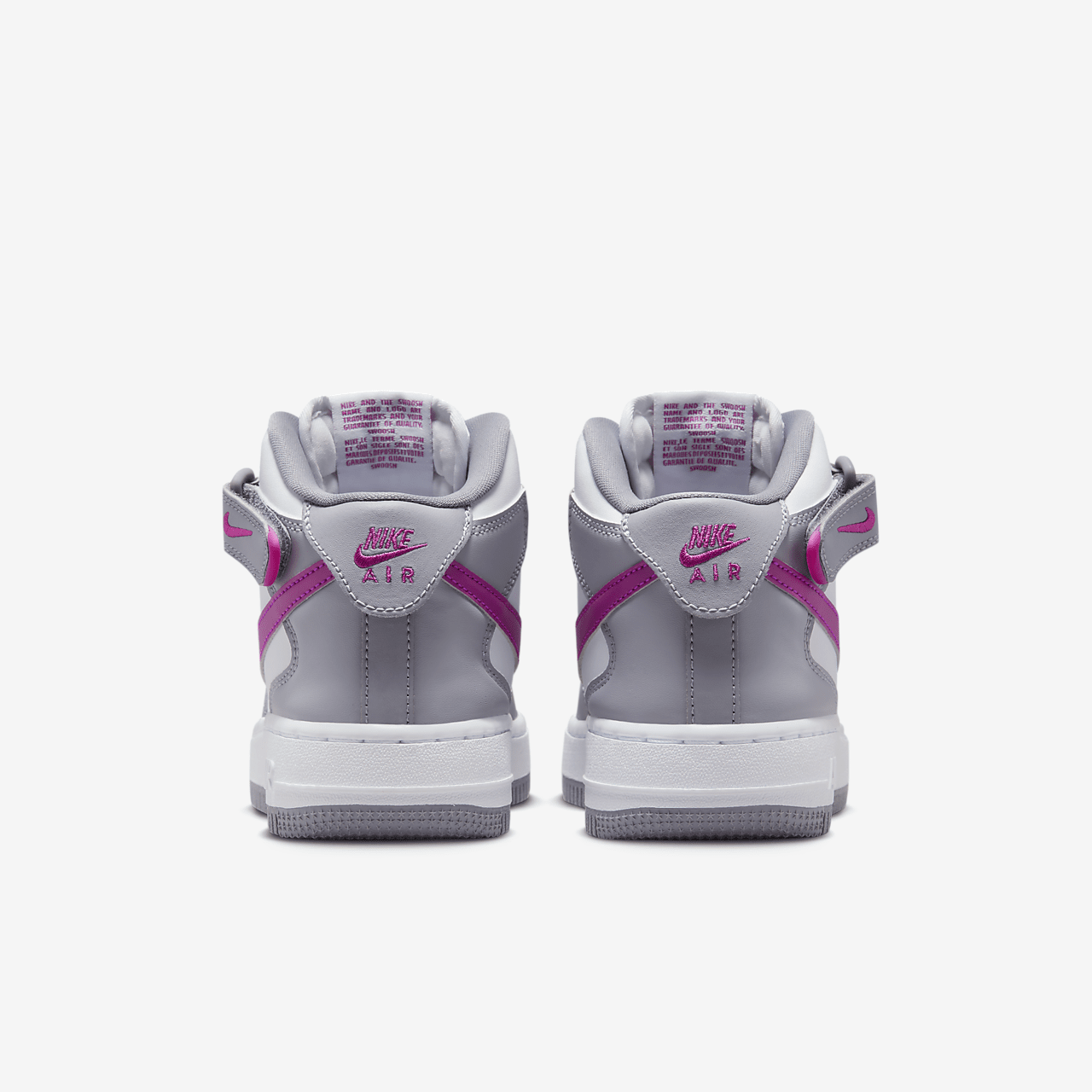 Nike Air Force 1 sneaker Cement Grey/Wit/Hot Fuchsia