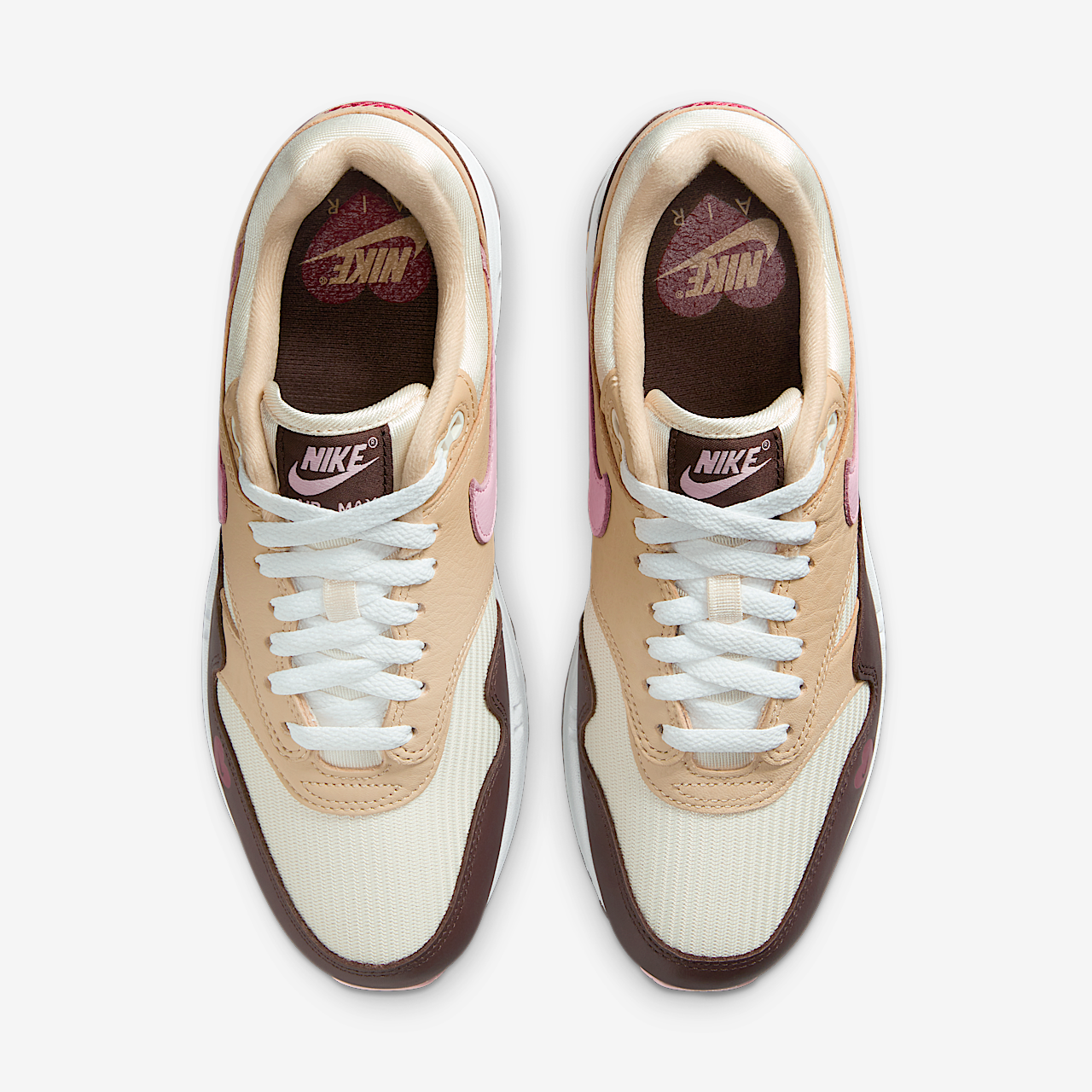 Nike Air Max 1 sneaker Sesame/Coconut Milk/Baroque Brown/Medium Soft Pink