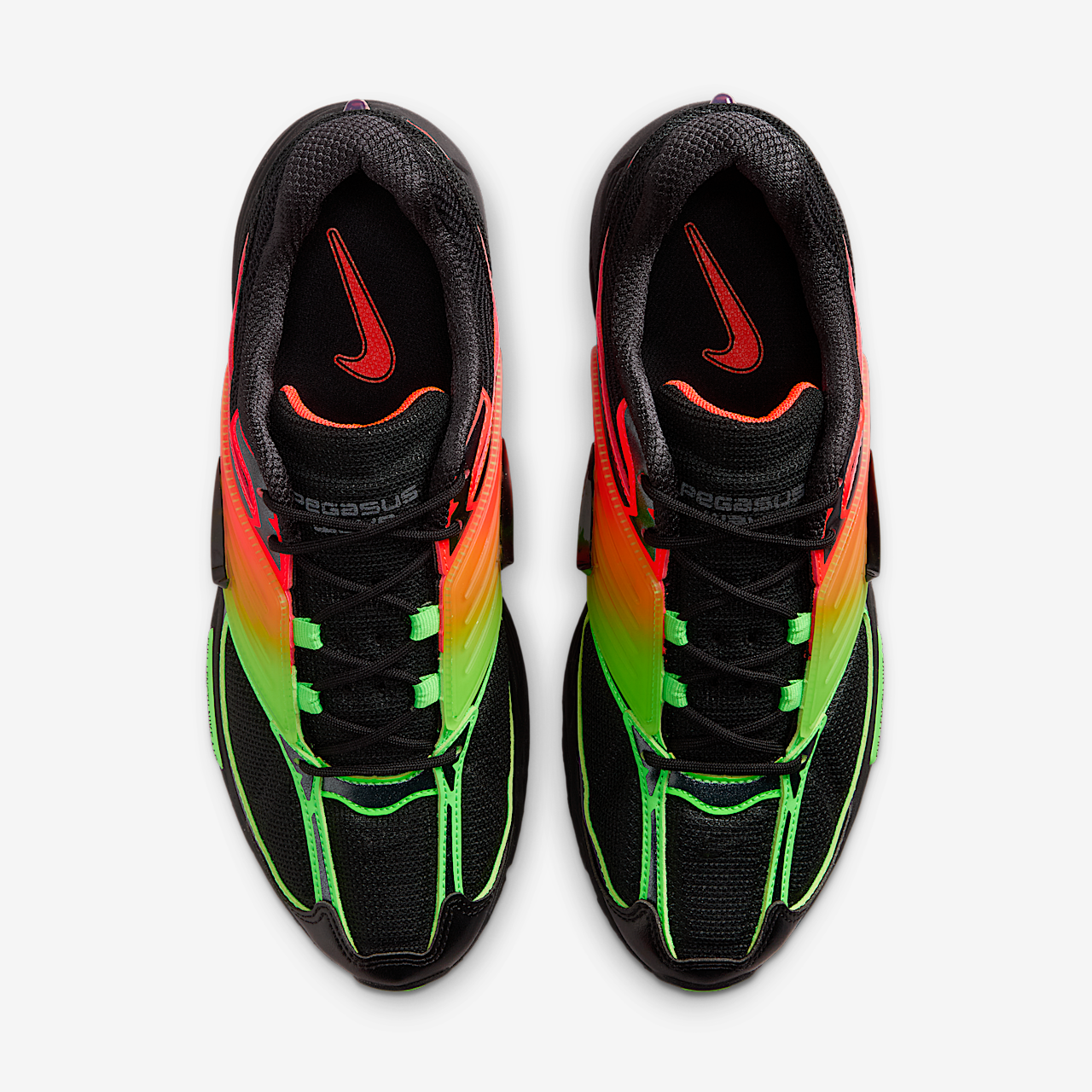 Nike Nike Air Pegasus Wave sneaker Zwart/Bright Crimson/Green Strike/Zwart