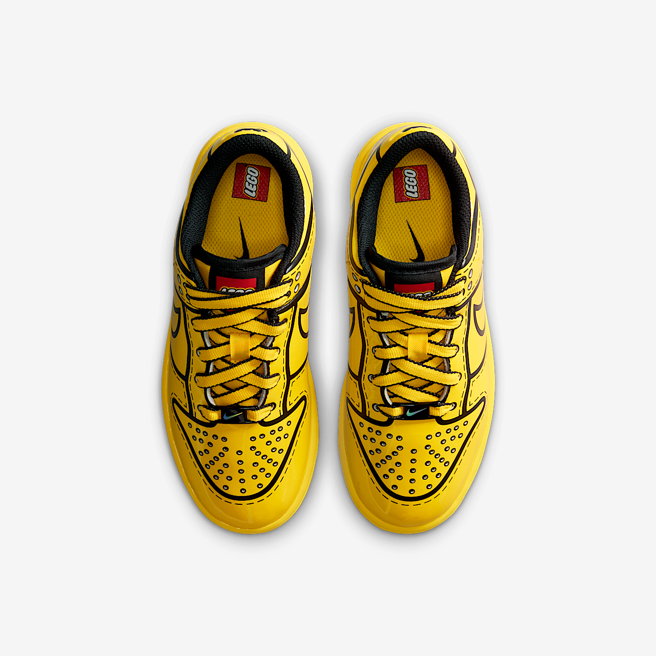 Nike Dunk Low sneaker Tour Yellow/Zwart/Rush Red/Tour Yellow
