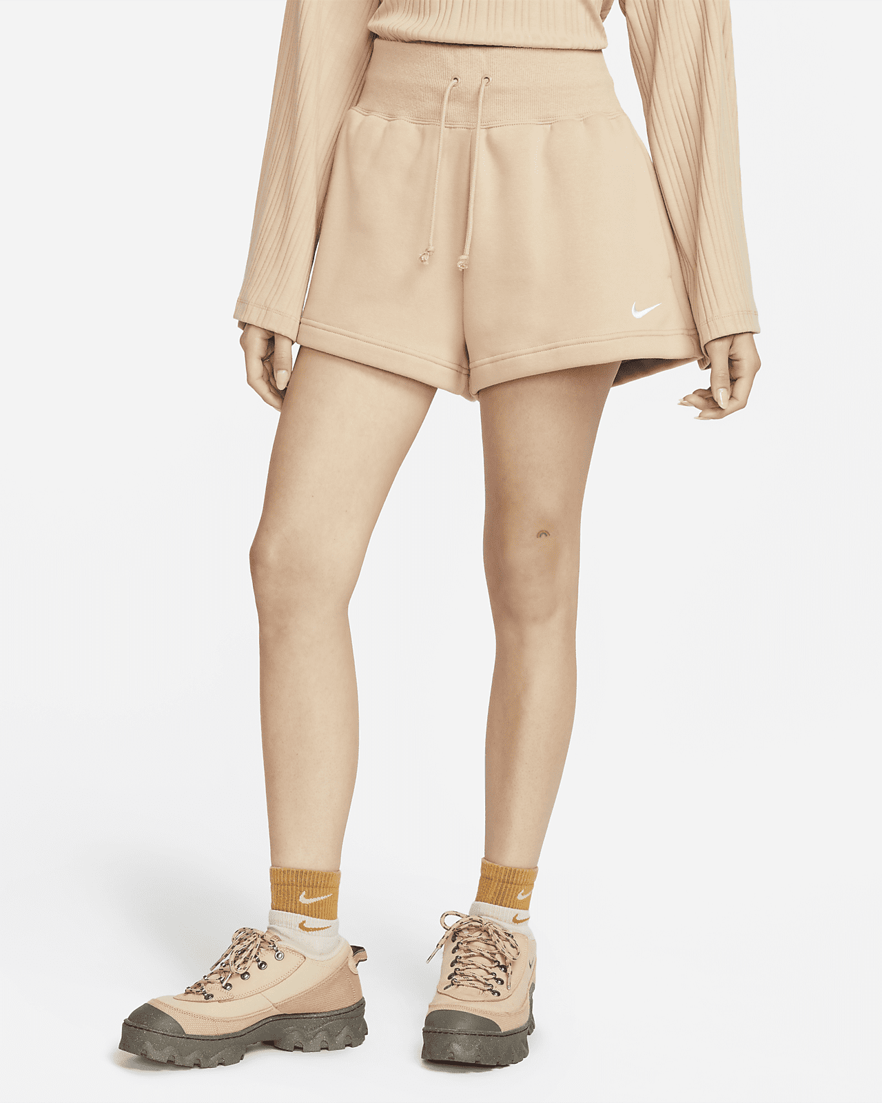 Женские шорты Nike Sportswear Phoenix Fleece High-Waisted Loose Shorts