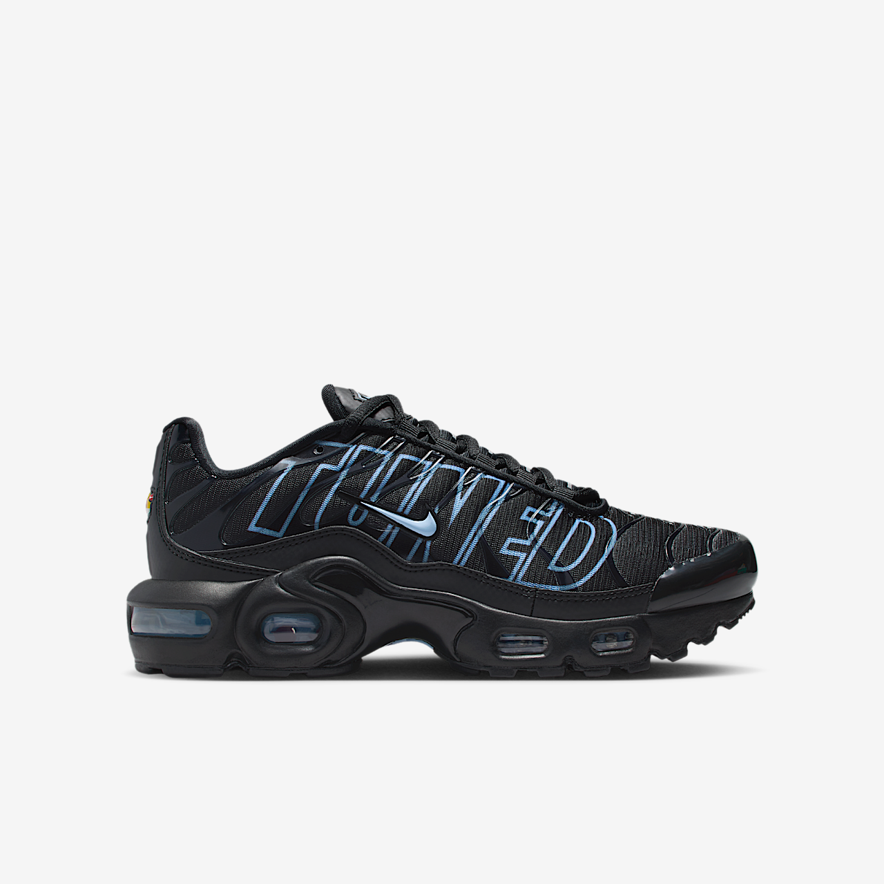 Nike Air Max Plus sneaker Zwart/Metallic Silver/Ice Blue