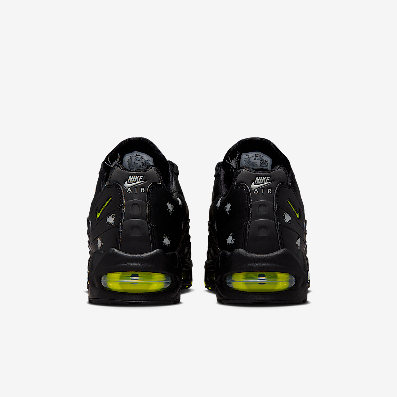 Nike Air Max 95 sneaker Zwart/Zwart/Metallic Dark Grey/Neon Yellow