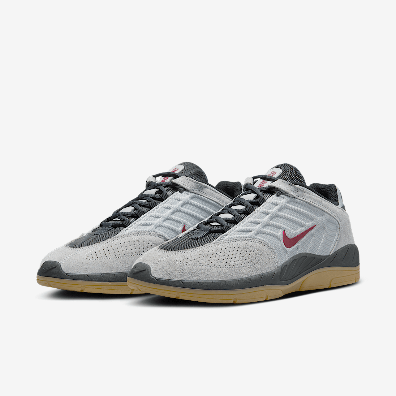 Nike  sneaker Light Smoke Grey/Dark Smoke Grey/Zwart/Dark Team Red