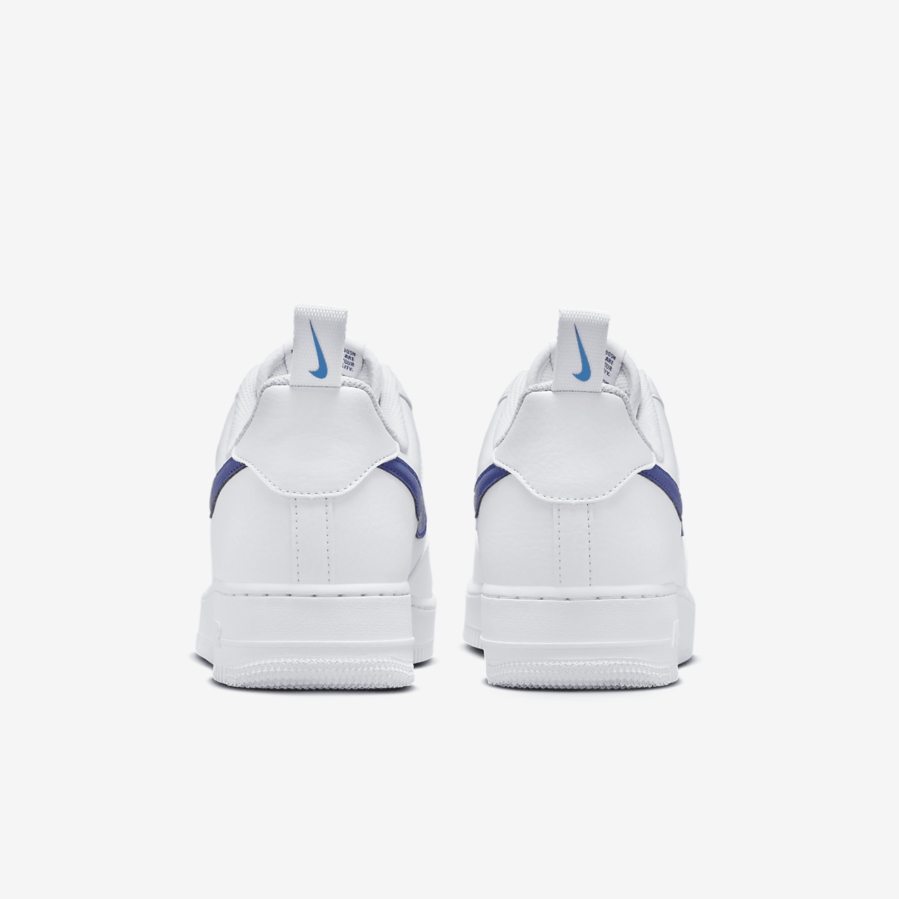 Nike Air Force 1 sneaker Wit/Light Photo Blue/Deep Royal Blue