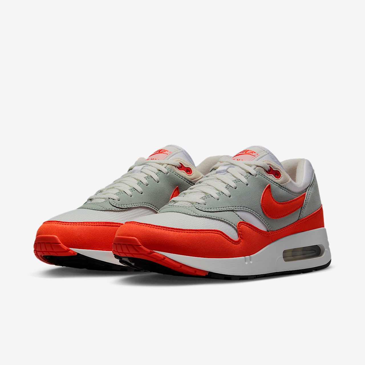 Nike Air Max 1 sneaker Summit White/Light Pumice/Zwart/Cosmic Clay