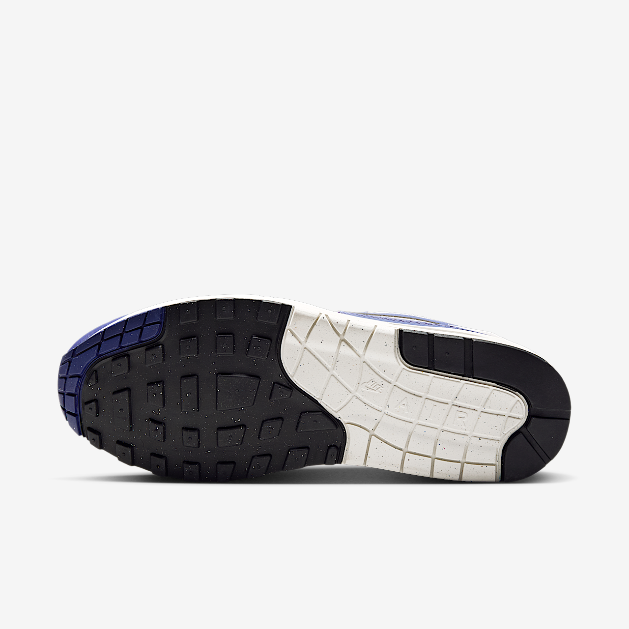 Nike Air Max 1 sneaker Phantom/Vast Grey/Zwart/Sanded Purple