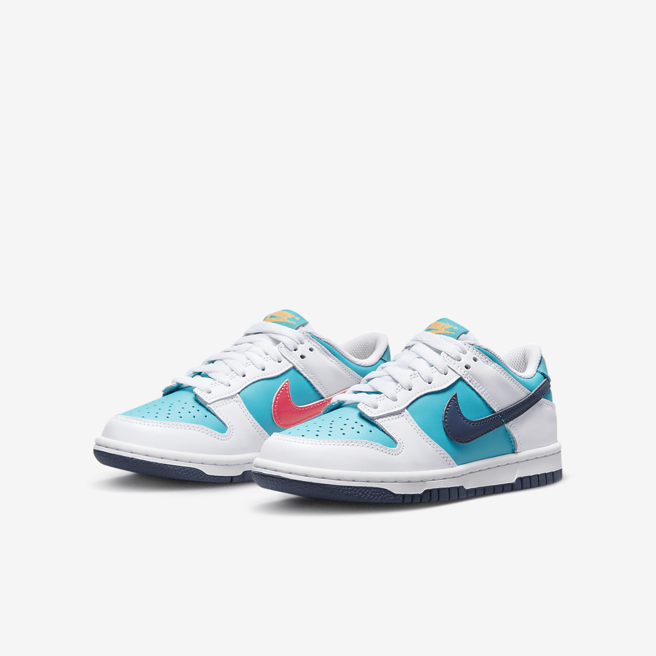 Nike Dunk Low sneaker Dusty Cactus/Wit/Racer Pink/Thunder Blue