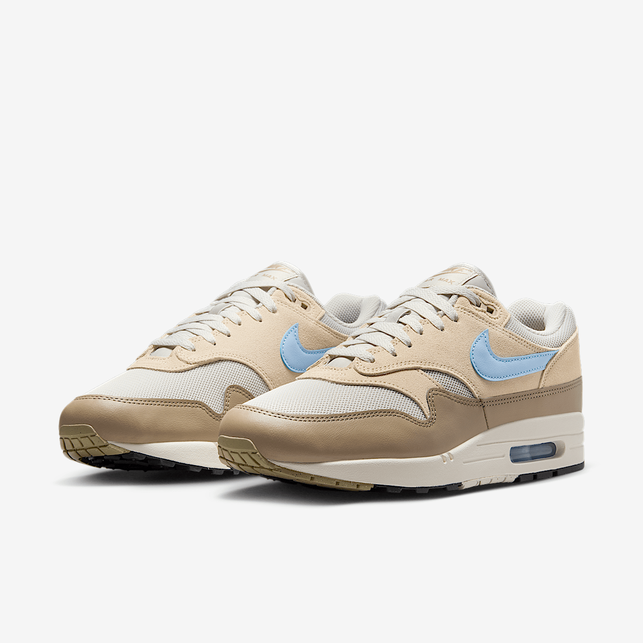 Nike Air Max 1 sneaker Light Bone/Sanddrift/Khaki/Psychic Blue