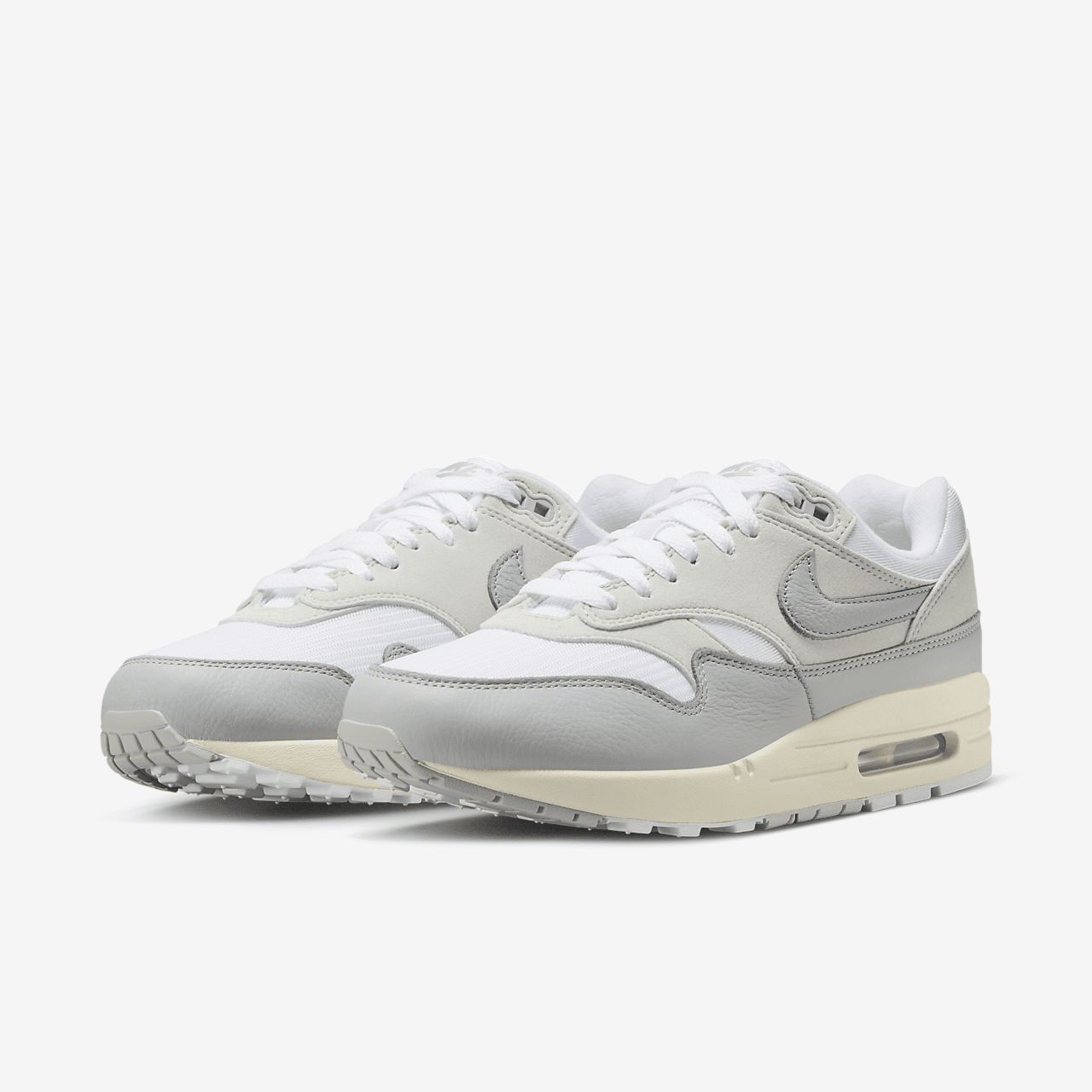 Nike Air Max 1 sneaker Pure Platinum/Wit/Sail/Light Smoke Grey