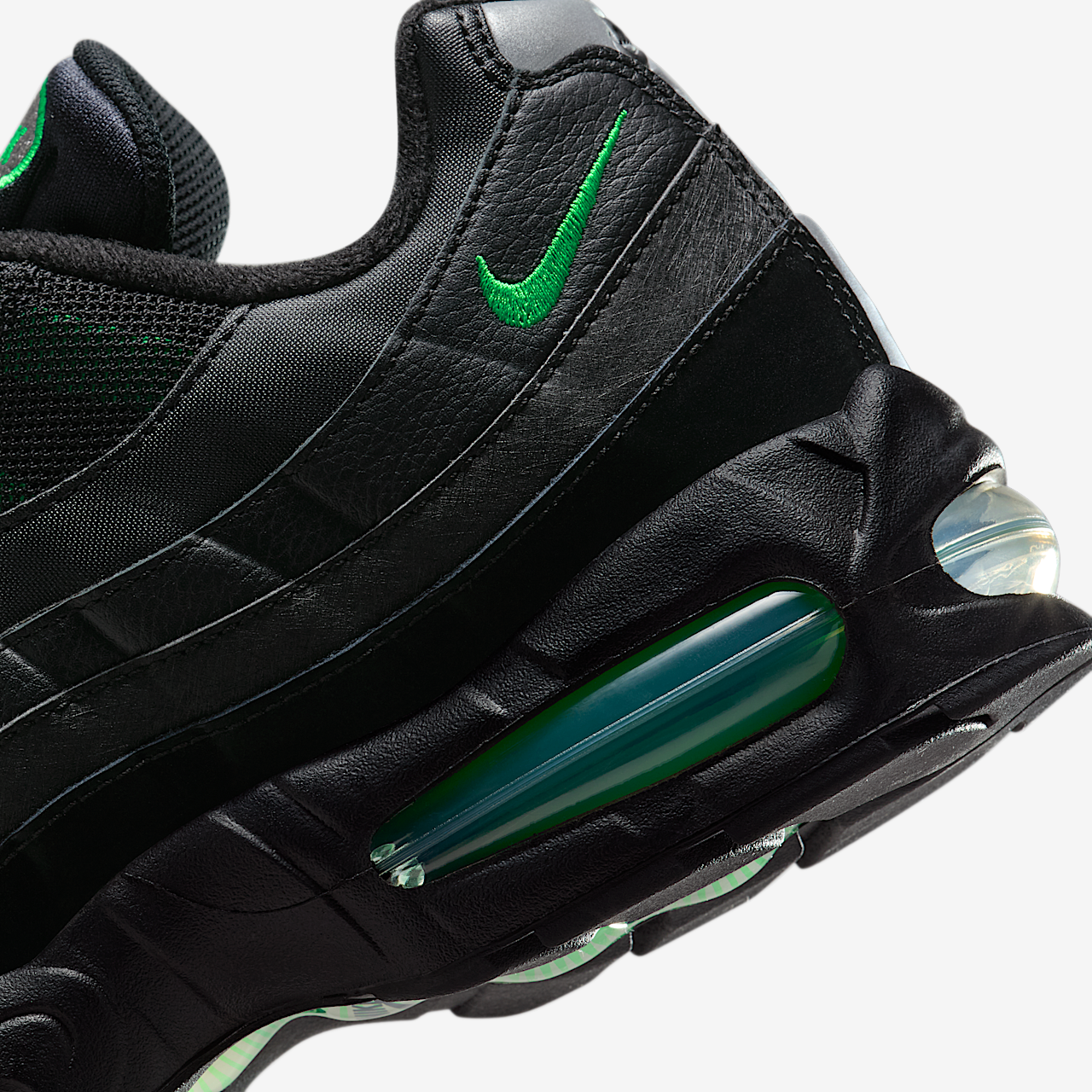 Nike Air Max sneaker Zwart/Zwart/Pearl Grey/Green Shock
