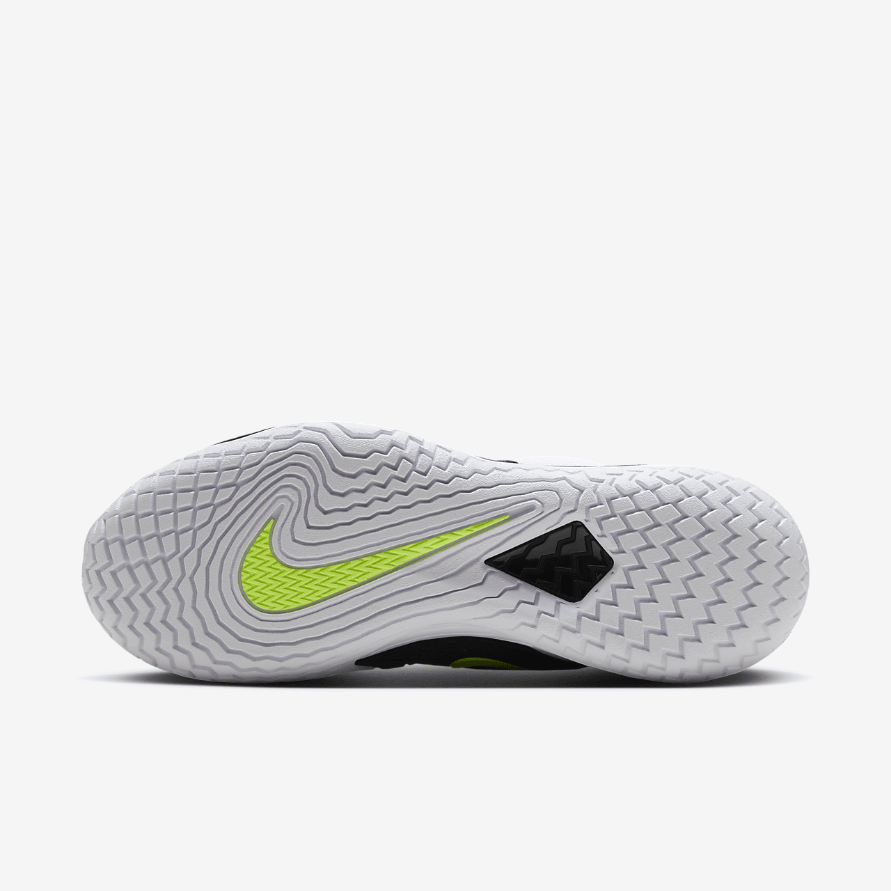 Nike  sneaker Zwart/Wit/Volt/Metallic Silver