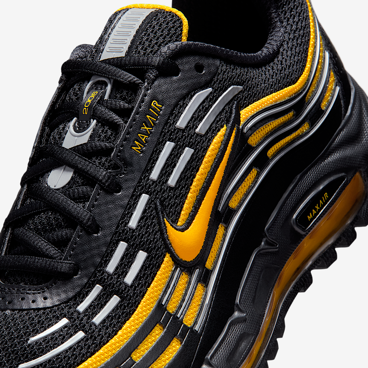 Nike Air Max sneaker Zwart/Zwart/Metallic Silver/Varsity Maize