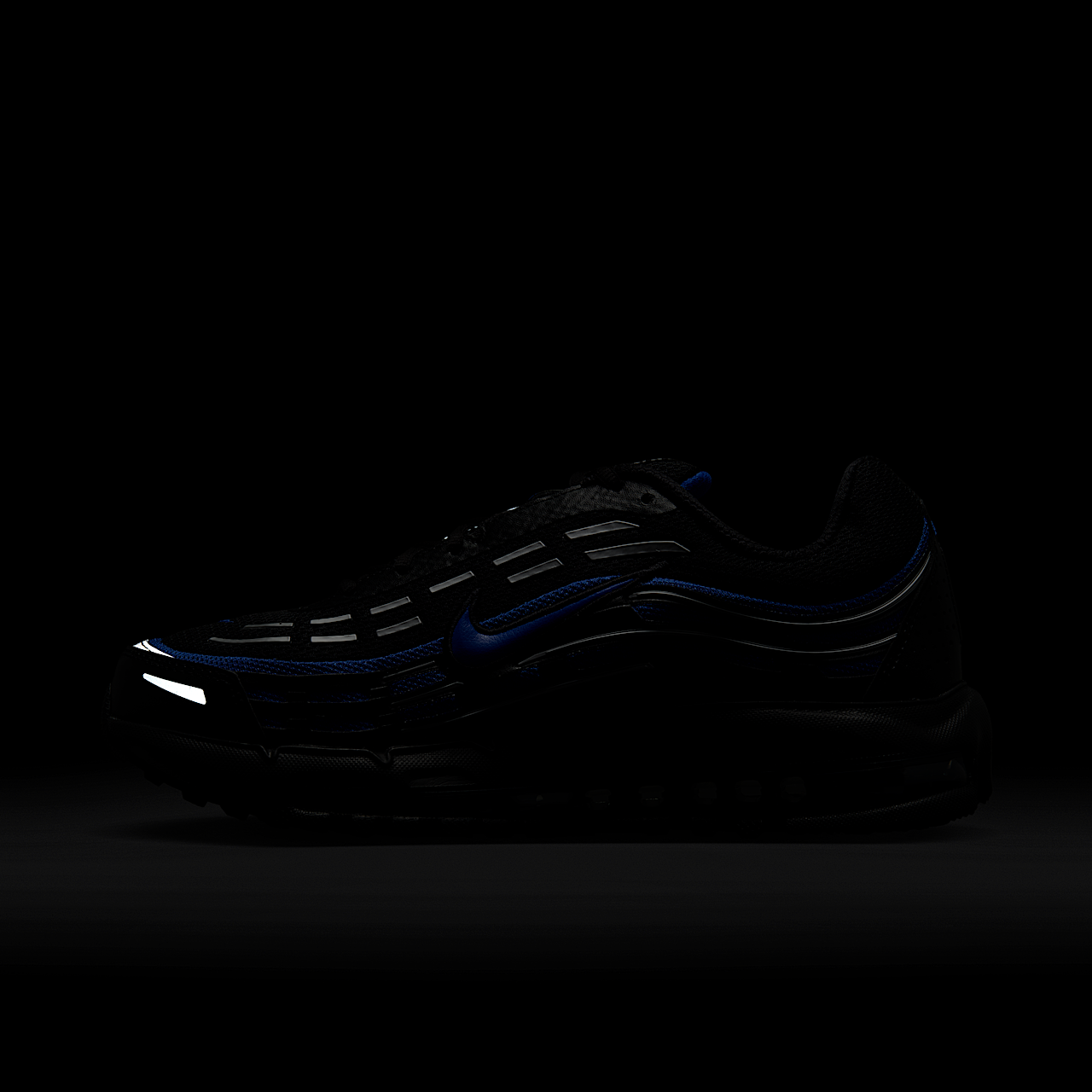  Air Max sneaker Zwart/Zwart/Metallic Silver/Hyper Royal