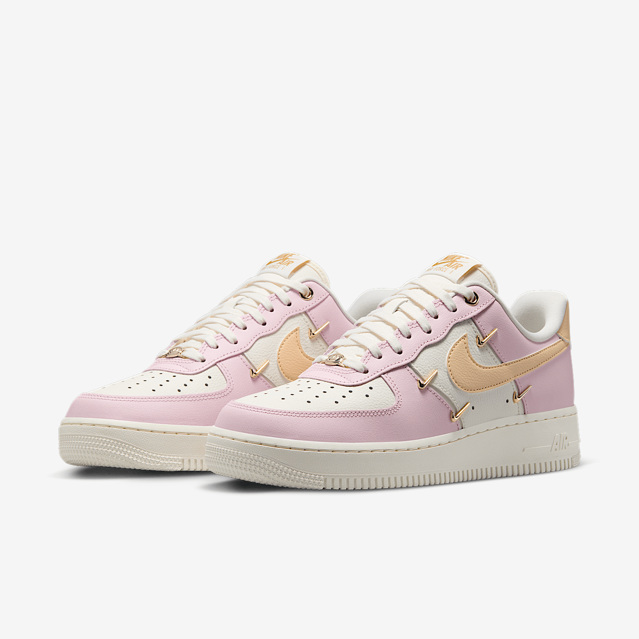 Nike Air Force 1 sneaker Pink Foam/Sail/Metallic Gold/Pale Vanilla