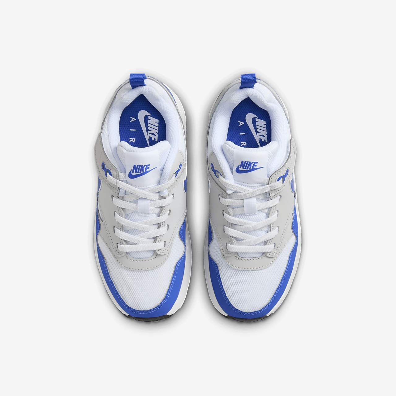 Nike Air Max 1 sneaker Wit/Neutral Grey/Zwart/Game Royal