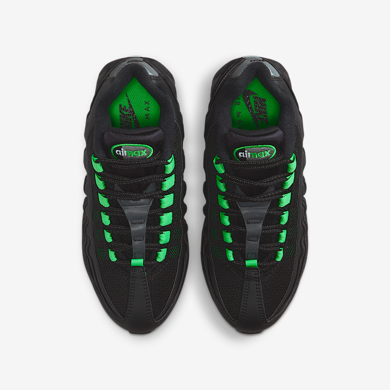 Nike Air Max 95 sneaker Zwart/Zwart/Pearl Grey/Green Shock