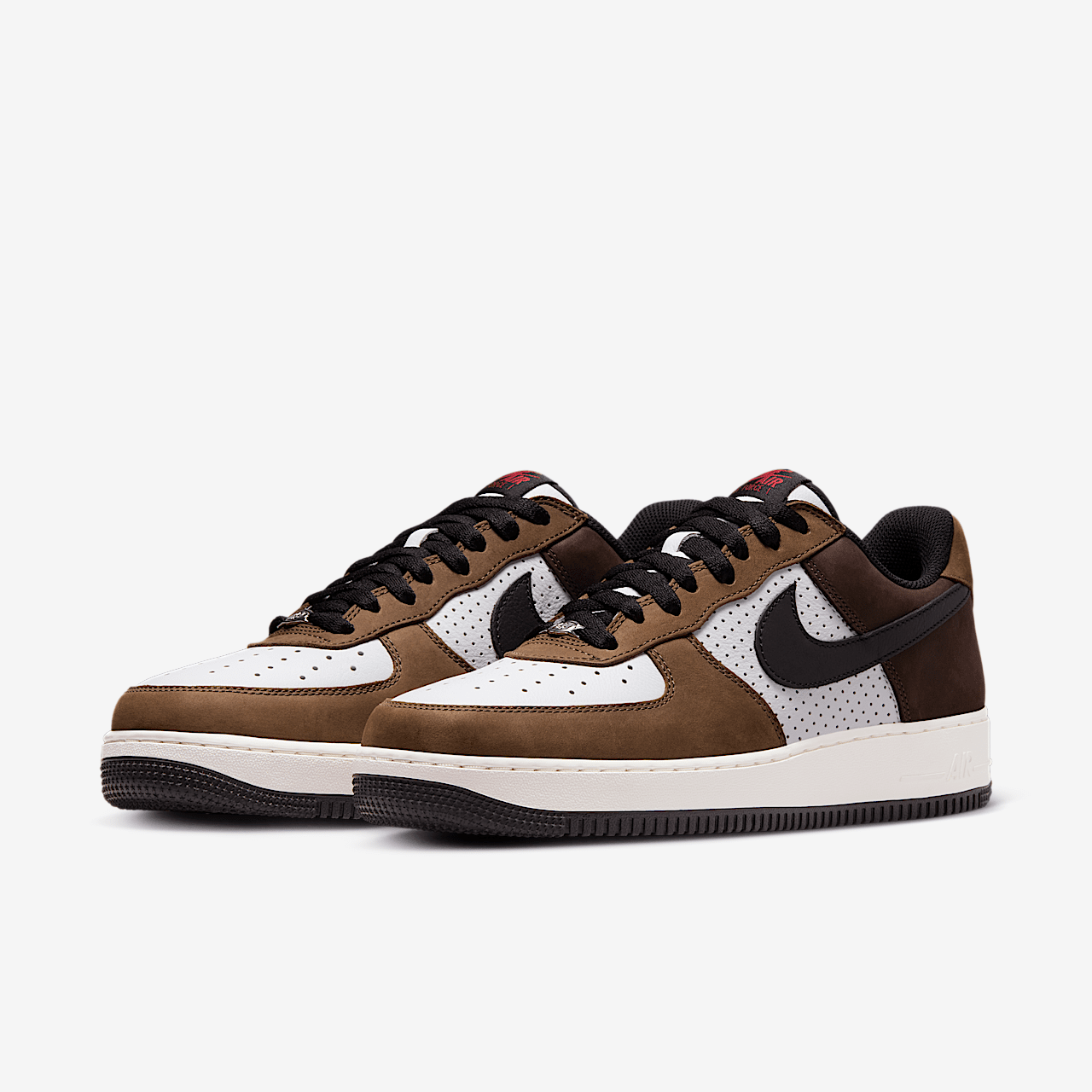 Nike Air Force 1 sneaker Wit/Bison/Zwart