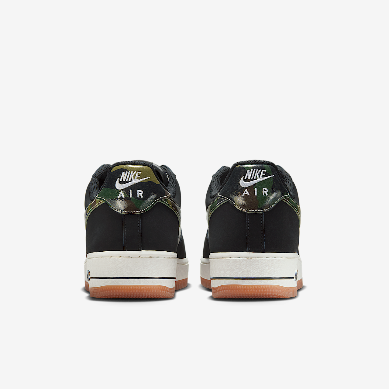 Nike Air Force 1 sneaker Wit/Gum Medium Brown/Summit White/Zwart