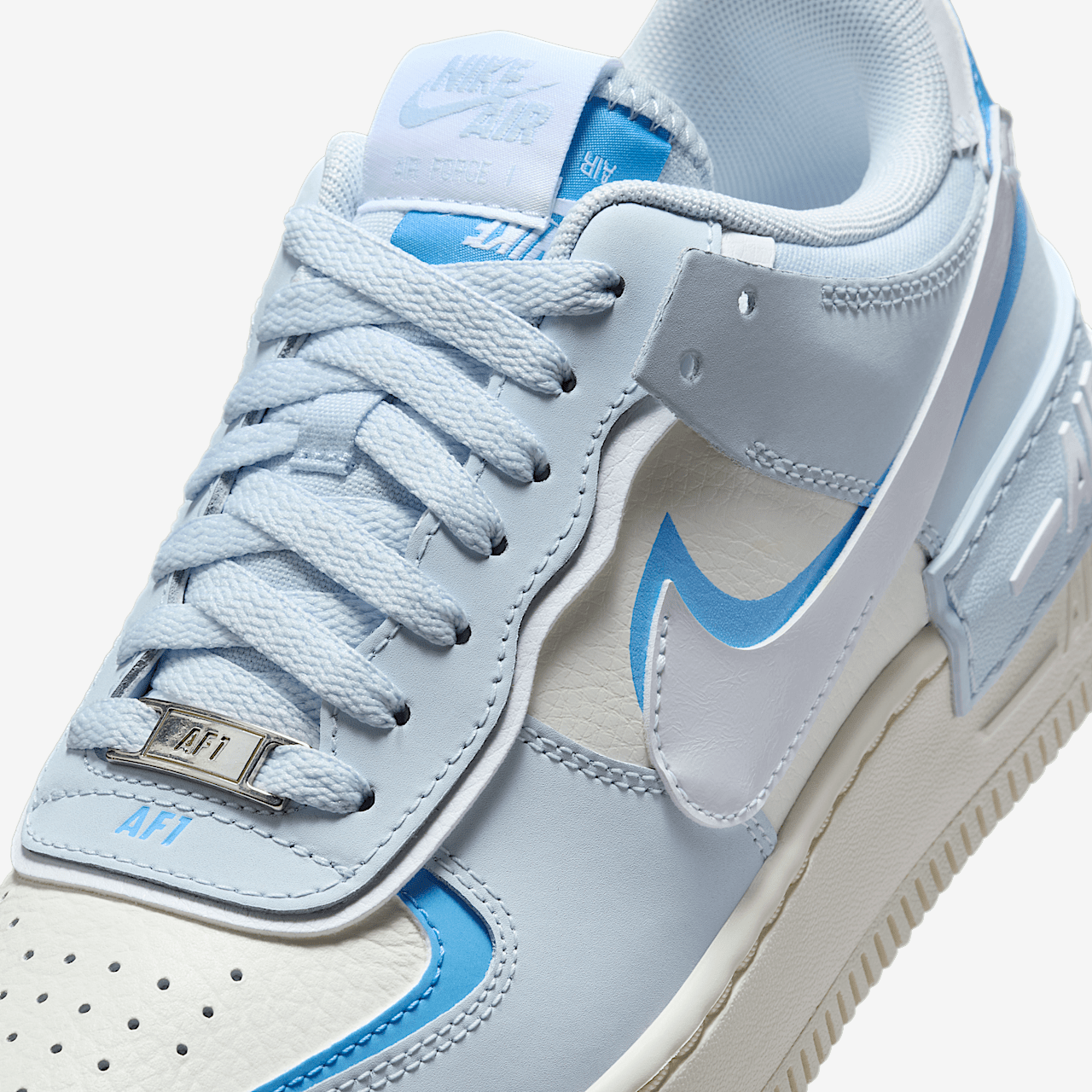 Nike Air Force 1 sneaker Blue Tint/University Blue/Sail/Wit