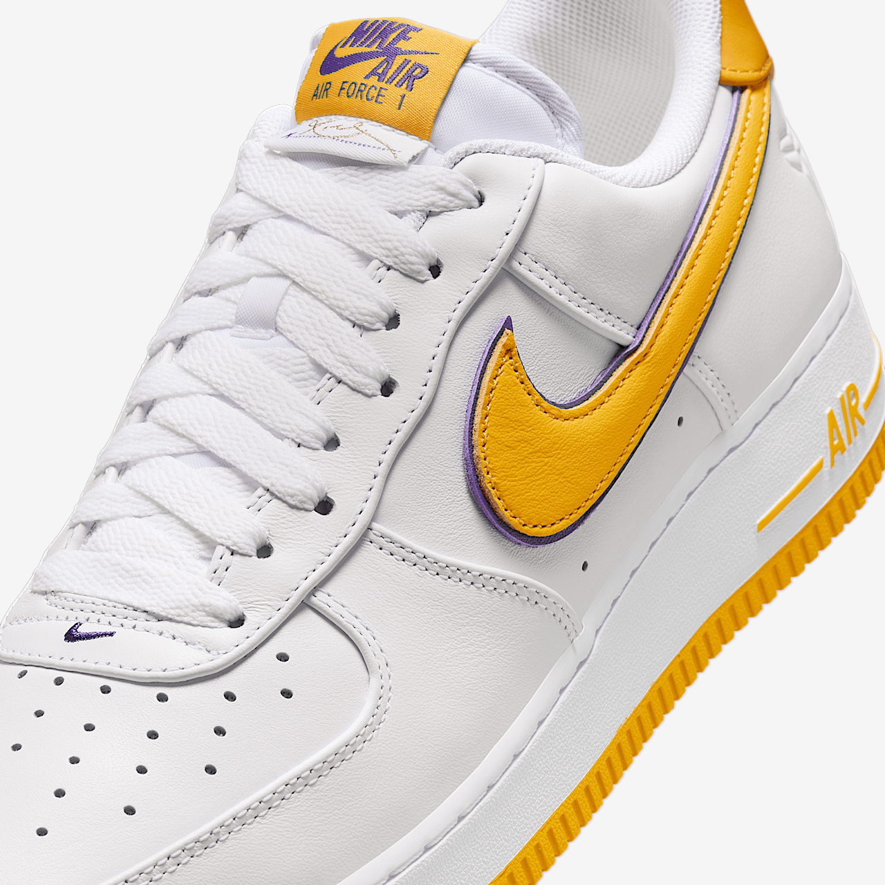 Nike Air Force 1 sneaker Wit/Varsity Purple/Varsity Maize