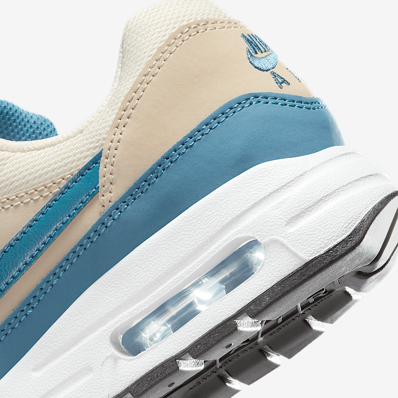 Nike Air Max 1 sneaker Soft Pearl/Smokey Blue/Zwart/Light Khaki