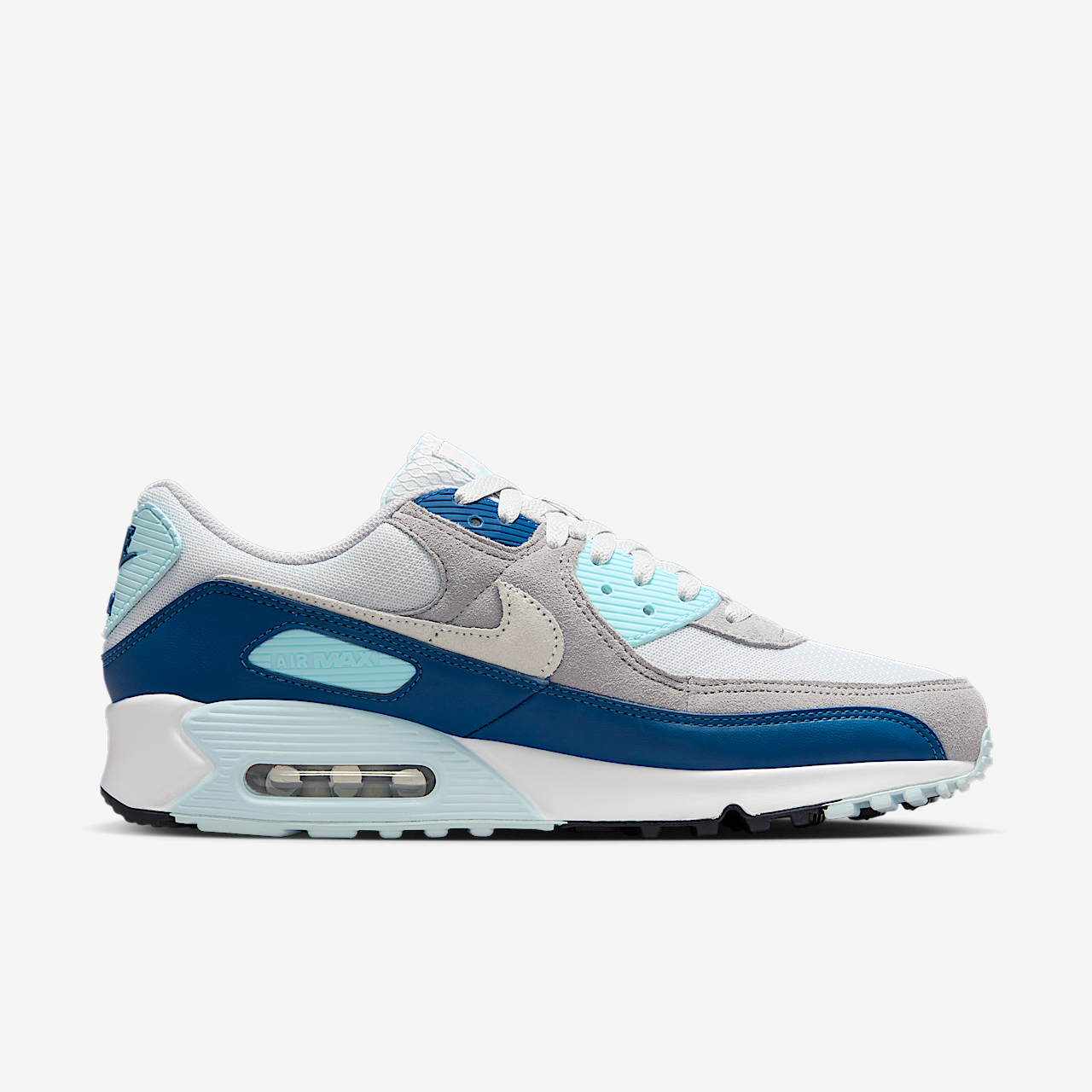 Nike Air max 90 sneaker Pure Platinum/Glacier Blue/Court Blue/Wit