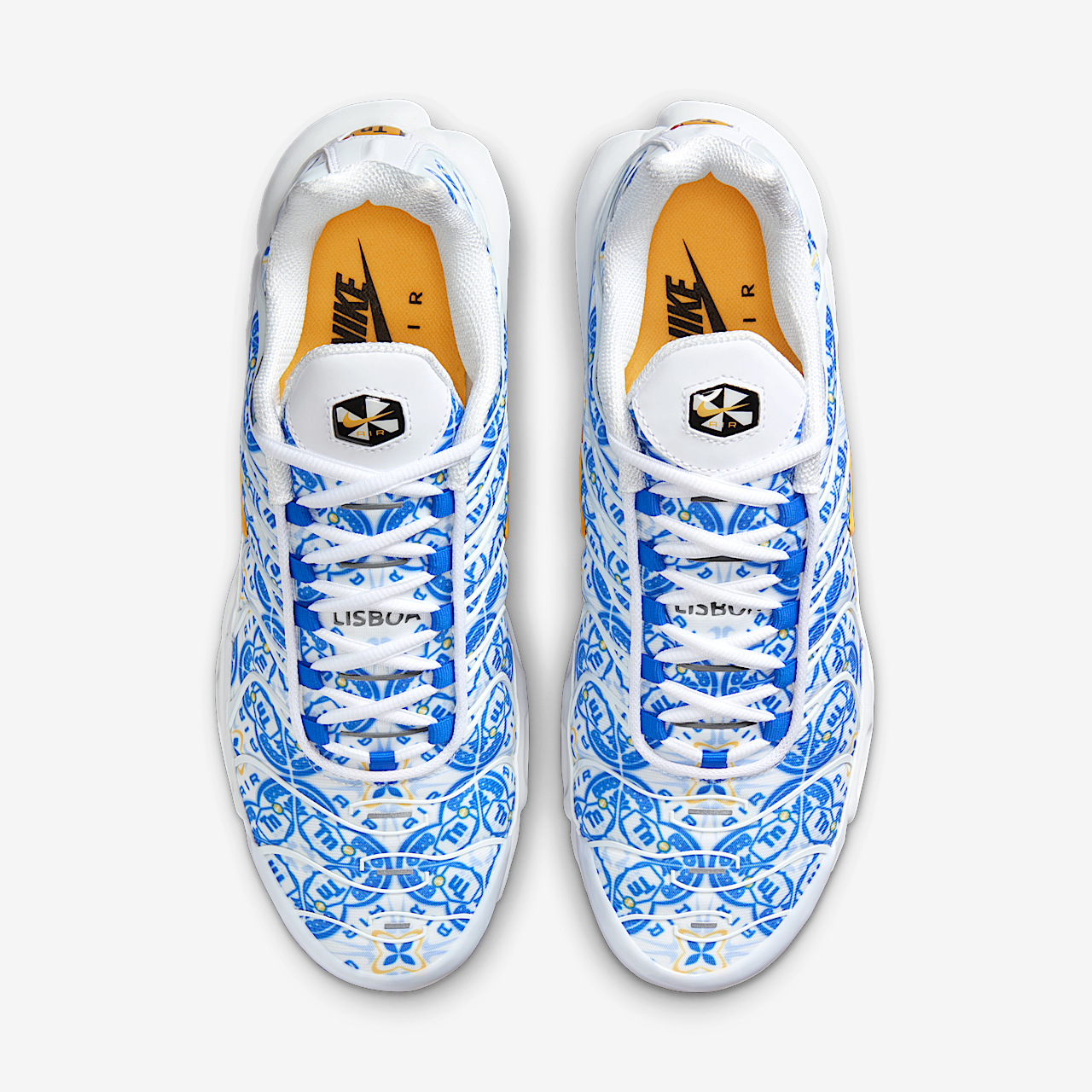 Nike Air Max Plus sneaker Wit/Zwart/Game Royal/Varsity Maize