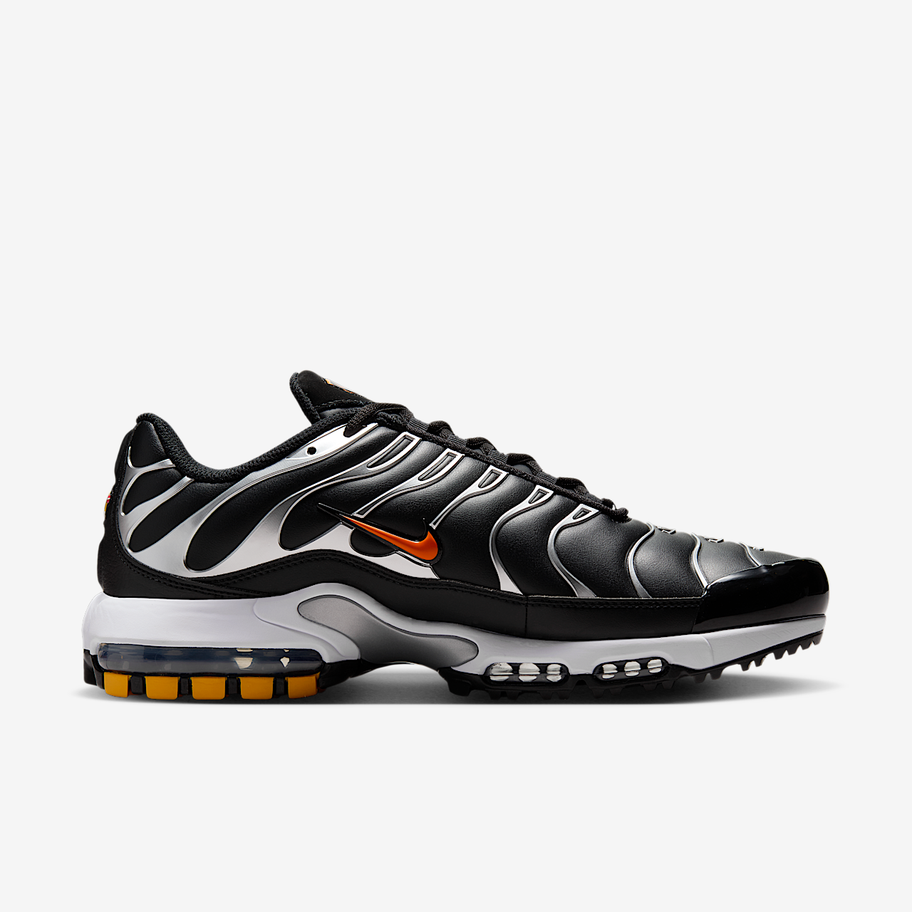 Nike Air Max Plus sneaker Zwart/Metallic Silver/Total Orange