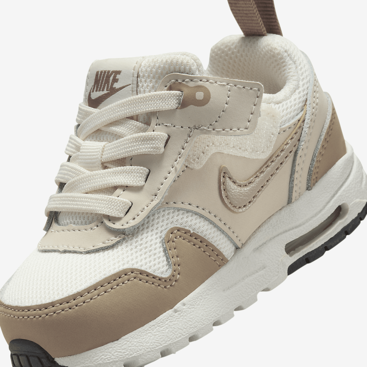 Nike Air Max 1 sneaker Phantom/Light Orewood Brown/Zwart/Khaki