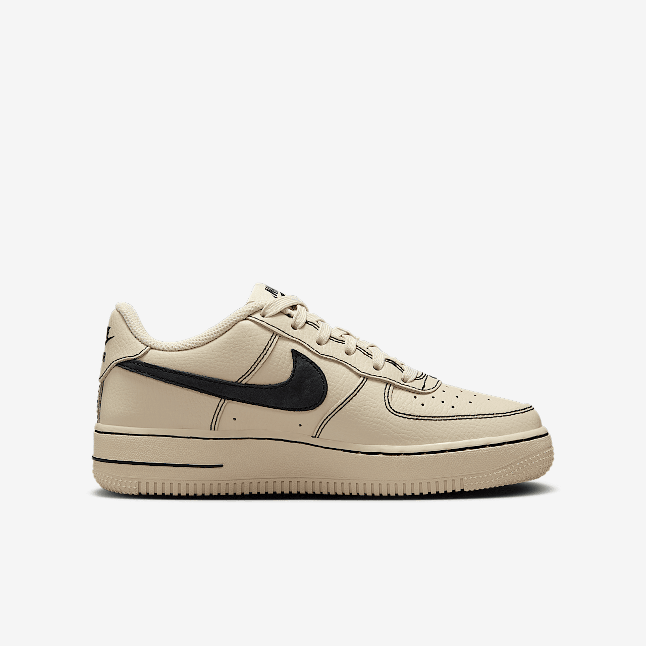 Nike Air Force 1 sneaker Light Khaki/Zwart