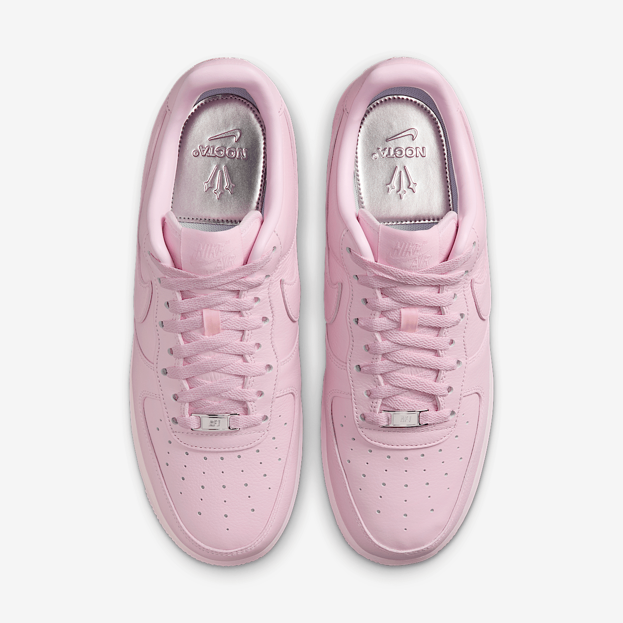 Nike Air Force 1 sneaker Pink Foam/Metallic Silver/Cobalt Tint