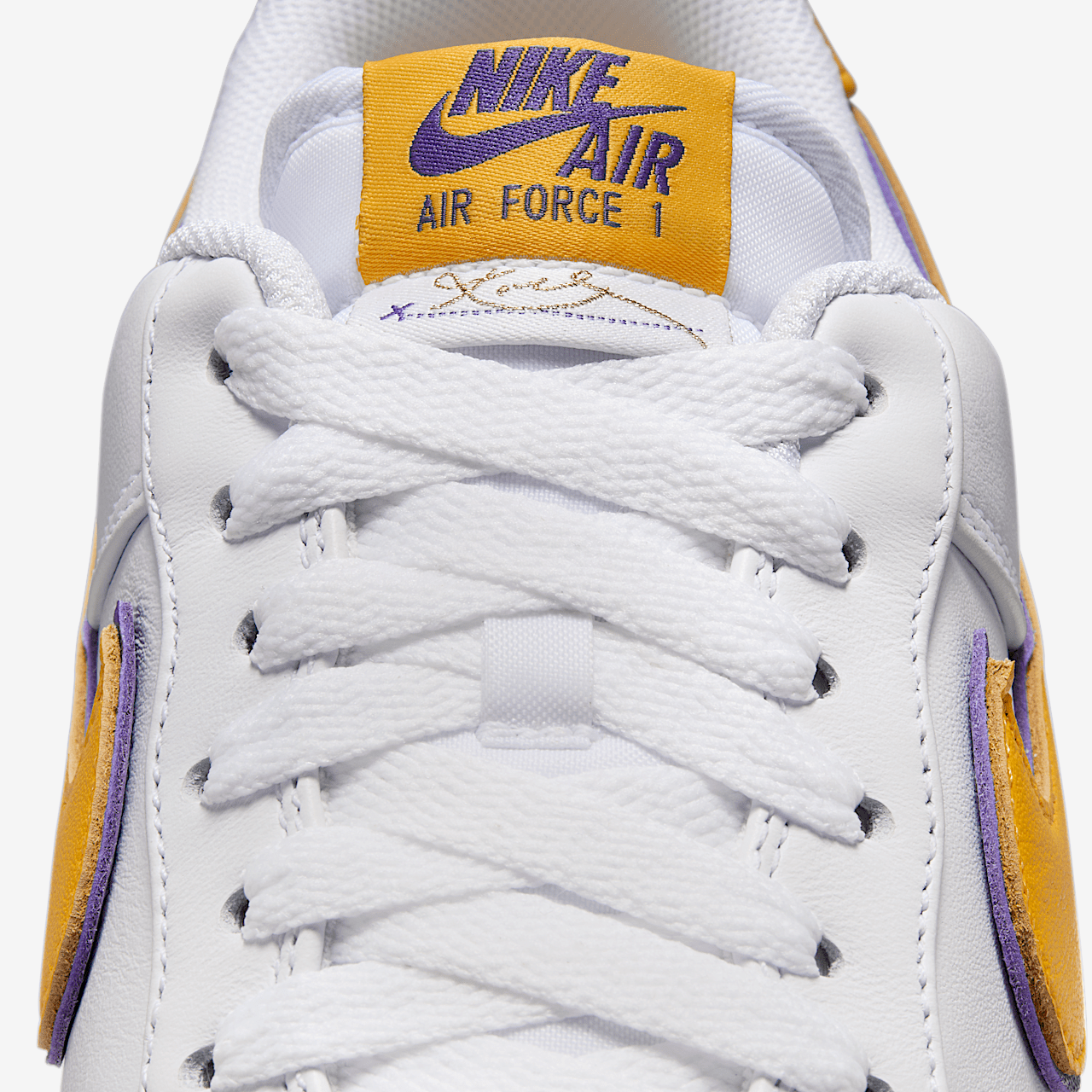 Nike Air Force 1 sneaker Wit/Varsity Purple/Varsity Maize