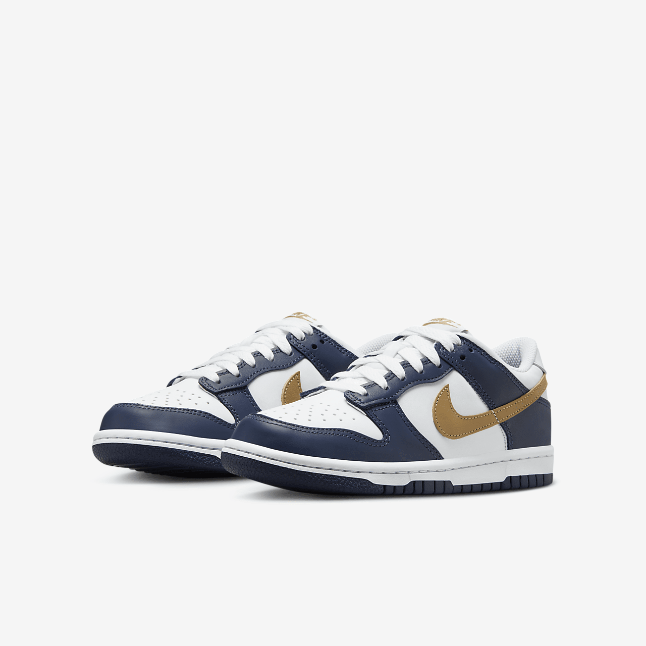 Nike Dunk Low sneaker Wit/Midnight Navy/Wheat