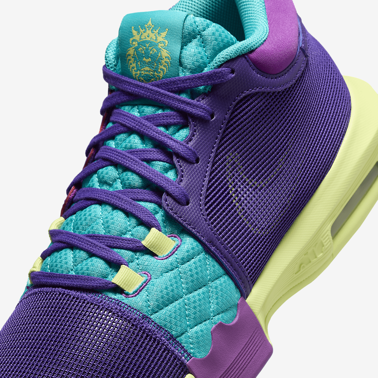 Nike LeBron sneaker Field Purple/Dusty Cactus/Light Lemon Twist/Wit
