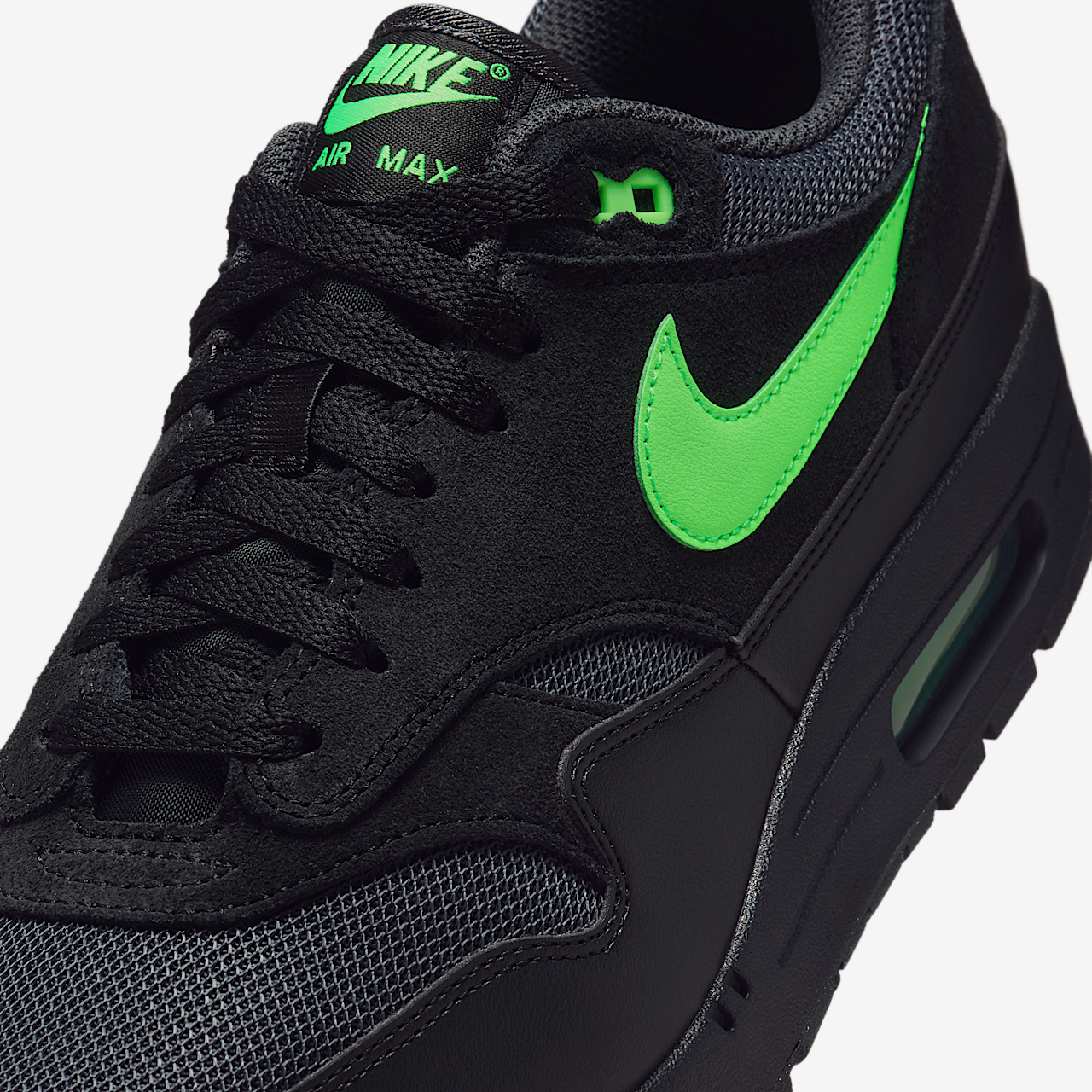 Nike Air Max 1 sneaker Anthracite/Zwart/Green Strike