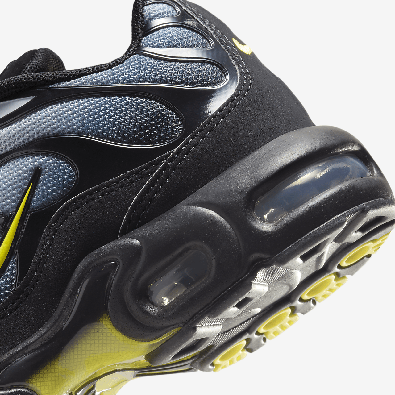 Nike Air Max Plus sneaker Zwart/Wolf Grey/Opti Yellow