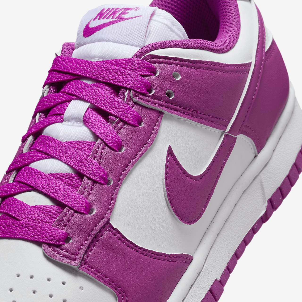 Nike Dunk Low sneaker Wit/Hot Fuchsia