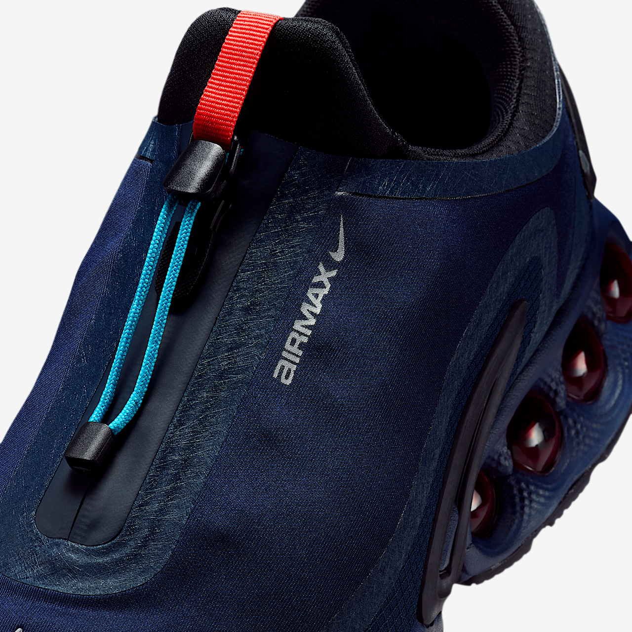 Nike Air Max DN sneaker Obsidian/Chile Red/Blue Lagoon/Metallic Silver