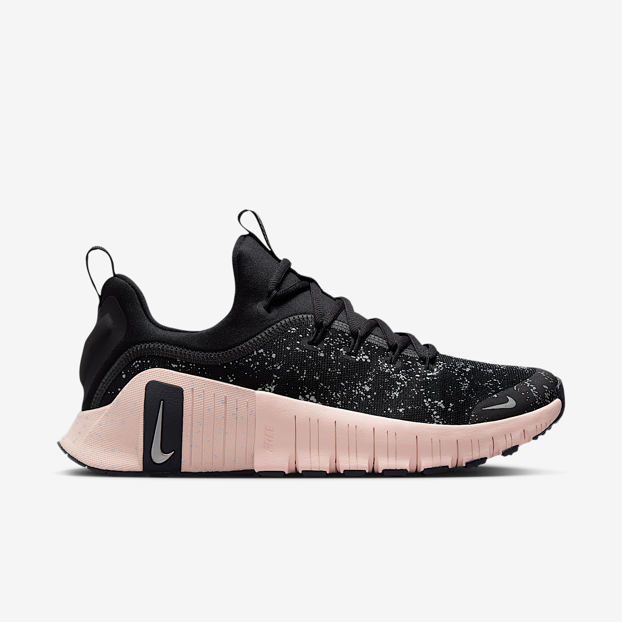 Nike Free sneaker Zwart/Silt Red/Metallic Silver